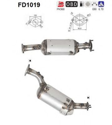 FD1019 AS Exhaust System Soot/Particulate Filter, exhaust system