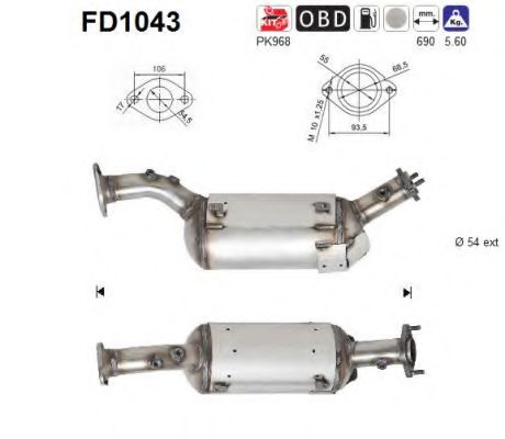 FD1043 AS Кондиционер Расширительный клапан, кондиционер