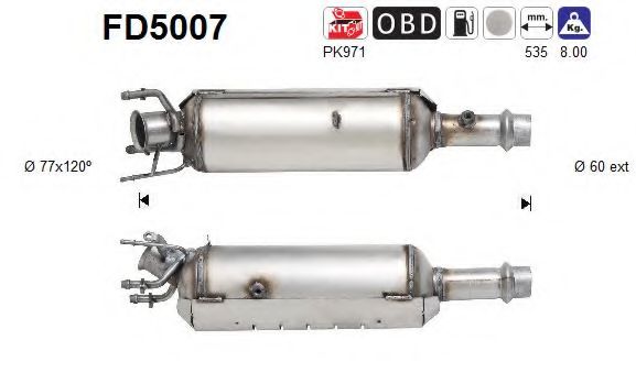 FD5007 AS Exhaust System End Silencer