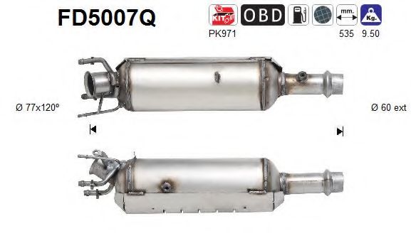 FD5007Q AS Abgasanlage Katalysator