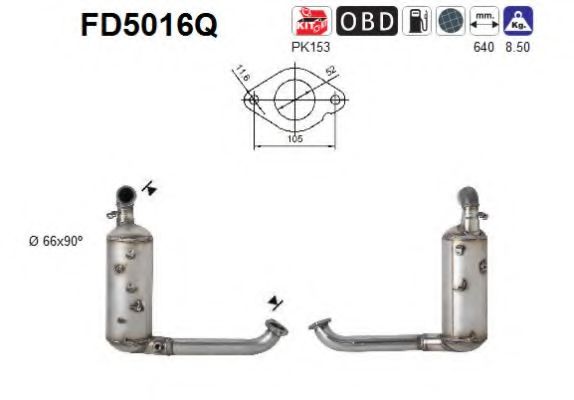 FD5016Q AS Soot/Particulate Filter, exhaust system