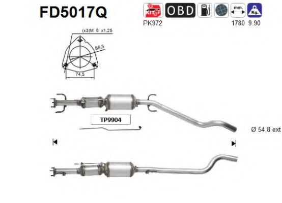 FD5017Q AS Exhaust System Soot/Particulate Filter, exhaust system