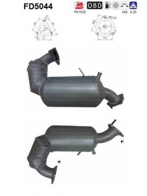FD5044 AS Exhaust System Soot/Particulate Filter, exhaust system