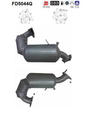 FD5044Q AS Exhaust System Soot/Particulate Filter, exhaust system