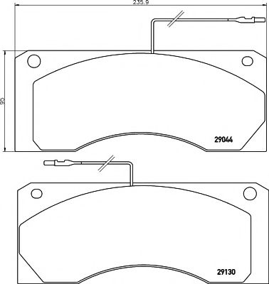 CVP012 DON Brake Pad Set, disc brake
