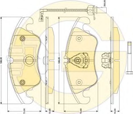 6118051 GIRLING Тормозная система Комплект тормозных колодок, дисковый тормоз