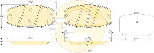 6135239 GIRLING Brake System Brake Pad Set, disc brake