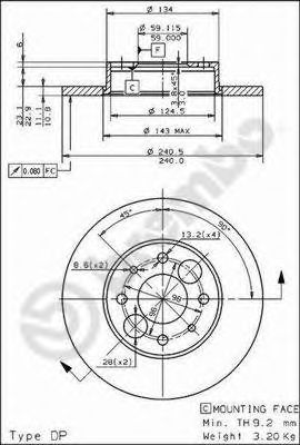 14254 AP Тормозная система Тормозной диск