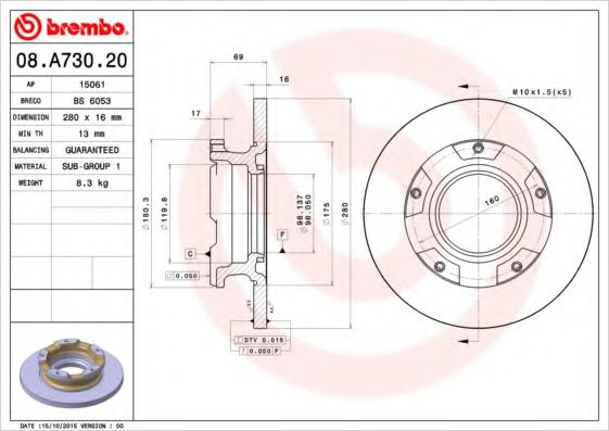 15061 AP Mixture Formation Sensor, intake manifold pressure