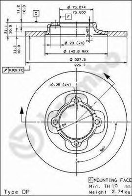 19006 AP Тормозная система Тормозной диск