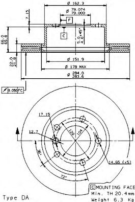 24945 E AP Тормозная система Тормозной диск