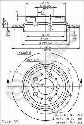 X 19080 AP Тормозная система Тормозной диск
