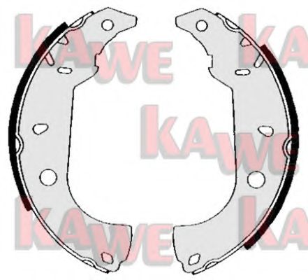 04860 KAWE Brake System Brake Shoe Set