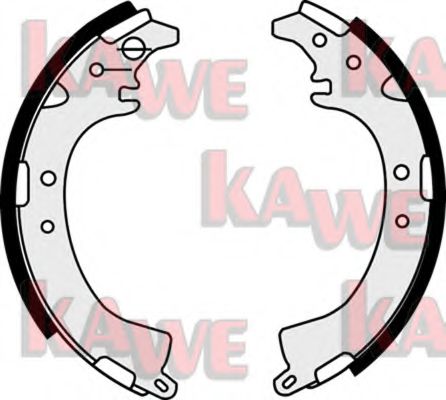 07660 KAWE Brake System Brake Shoe Set