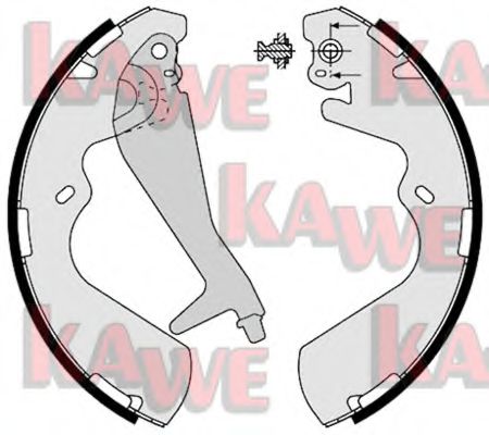 08240 KAWE Brake Shoe Set