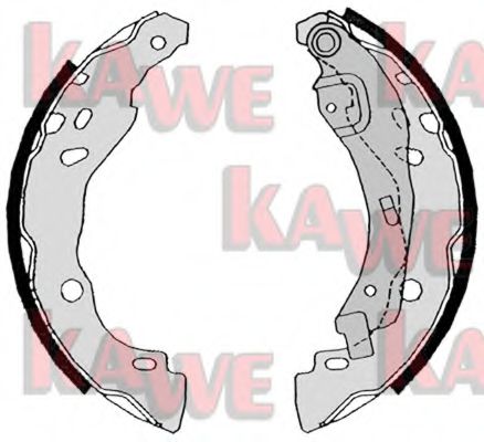 08630 KAWE Тормозная система Комплект тормозных колодок