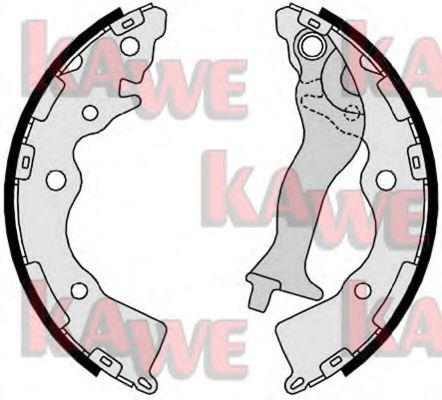 09350 KAWE Brake System Brake Shoe Set