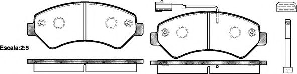 1275 01 KAWE Тормозная система Комплект тормозных колодок, дисковый тормоз