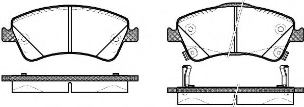 1341 02 KAWE Brake System Brake Pad Set, disc brake