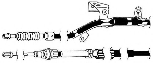 AU02157 KAWE Cable, parking brake