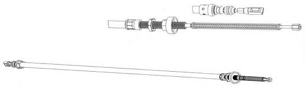 CT02119 KAWE Тормозная система Трос, стояночная тормозная система