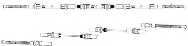FO02123 KAWE Brake System Cable, parking brake
