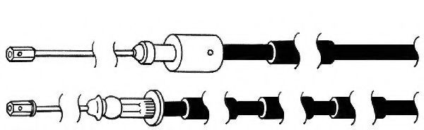 PU02183 KAWE Brake System Cable, parking brake