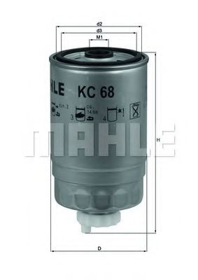KC 68 MAHLE+ORIGINAL Топливный фильтр