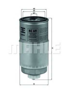 KC 69 MAHLE+ORIGINAL Fuel filter