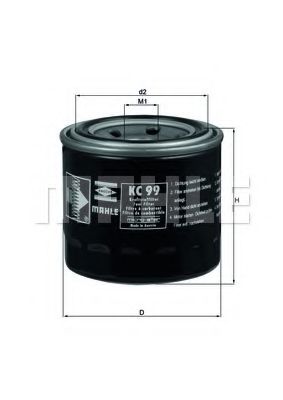 KC 99 MAHLE+ORIGINAL Fuel filter