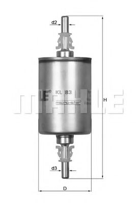 KL 83 MAHLE+ORIGINAL Fuel filter