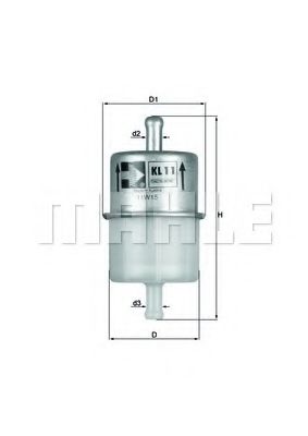 KL 11 OF MAHLE+ORIGINAL Fuel filter