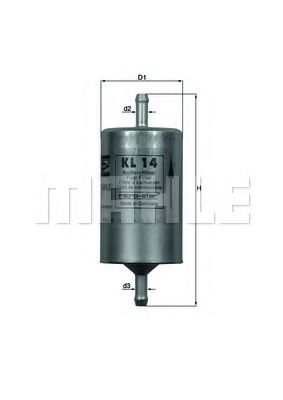 KL 14 MAHLE+ORIGINAL Fuel filter