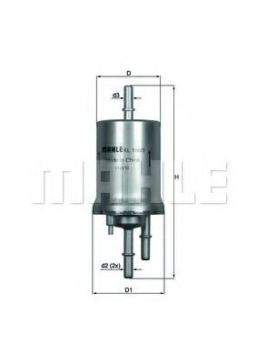 KL 156/3 MAHLE+ORIGINAL Fuel filter