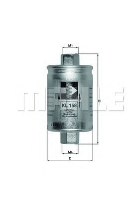 KL 158 MAHLE+ORIGINAL Fuel filter