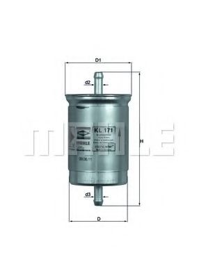 KL 171 MAHLE+ORIGINAL Fuel filter