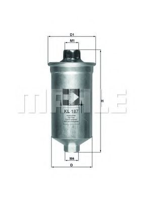 KL 187 MAHLE+ORIGINAL Fuel filter