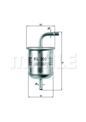 KL 202 MAHLE+ORIGINAL Fuel filter