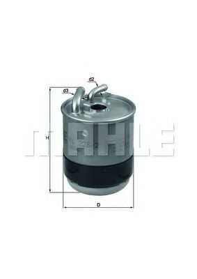 KL 228/2D MAHLE+ORIGINAL Fuel filter