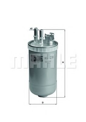 KL 230 MAHLE+ORIGINAL Fuel filter