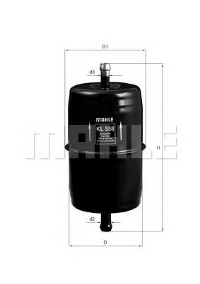 KL 558 MAHLE+ORIGINAL Fuel filter