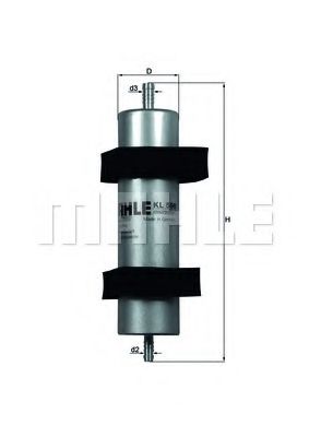 KL 596 MAHLE+ORIGINAL Fuel filter