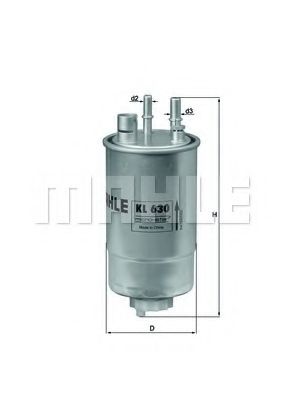 KL 630 MAHLE+ORIGINAL Kraftstofffilter