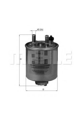 KL 638 MAHLE+ORIGINAL Fuel filter