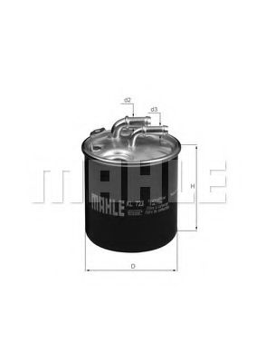 KL 723D MAHLE+ORIGINAL Fuel filter