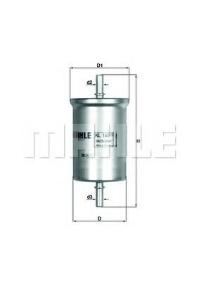 KL 165/1 MAHLE+ORIGINAL Fuel filter