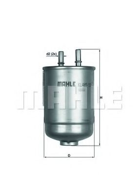 KL 485/15D MAHLE+ORIGINAL Fuel filter