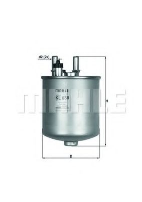 KL 639D MAHLE+ORIGINAL Fuel filter