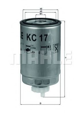 KC 17D MAHLE+ORIGINAL Fuel filter