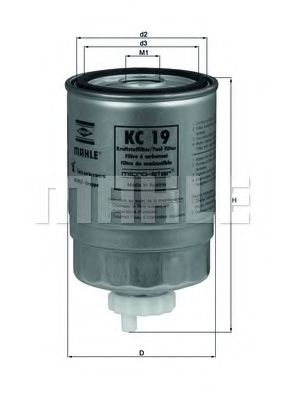 KC 19 MAHLE+ORIGINAL Fuel filter
